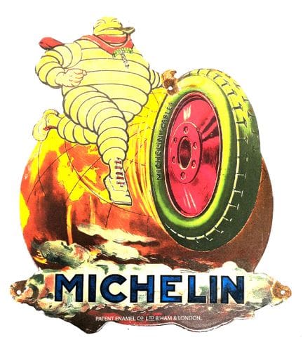 Placa esmaltada de Michelin 
Dimensiones: 40 × 30 