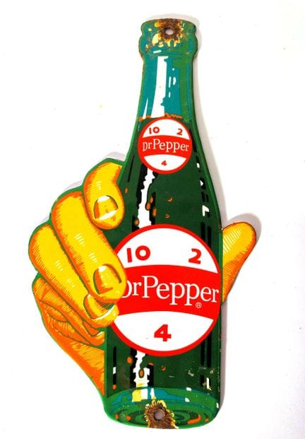 Placa esmaltada de Dr Pepper
Dimensiones: 14,5 × 2