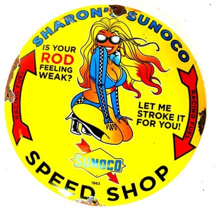 Placa esmaltada, Sharon-Sunoco
Dimensiones: 25,5 ×