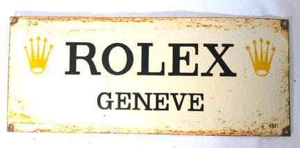 Placa esmaltada, Rolex Ginebra 
Dimensiones: 25,5 