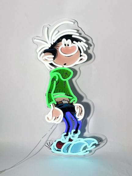 Letrero luminoso de Gaston Lagaffe 
59 x 25 cm
Fun