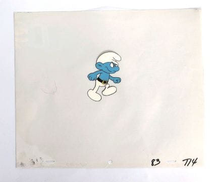Los Pitufos, según Peyo
Dibujo en celuloide con go