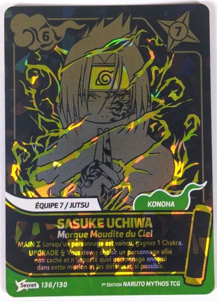 Carta Naruto Mythos Sasuke Uchiwa 1ª Edizione (Sec