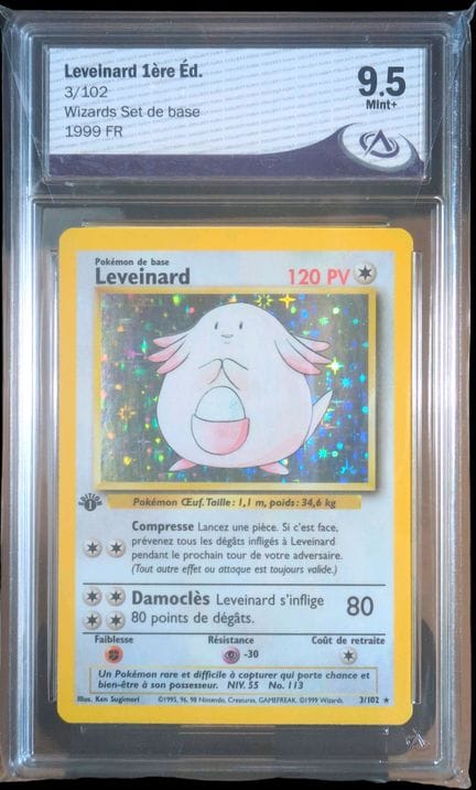 Carte Pokémon gradée Leveinard 3/102 – Holographiq