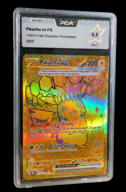 Carte Pokémon gradée Pikachu ex (179/131) – PCA 9,