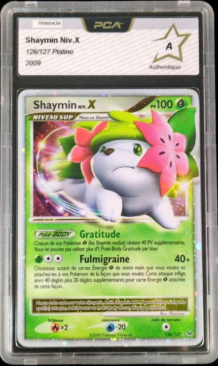 Carte Pokémon gradée Shaymin Niv.X 126/127 – PCA A
