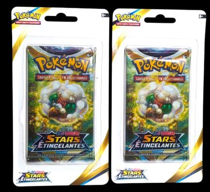 Réunion de 2 boosters Pokémon scellés sous blister