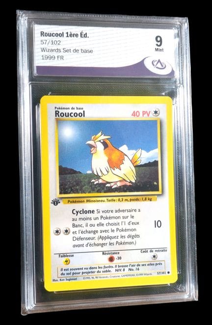 Carte Pokémon gradée Roucool 1ère Éd. (57/102) – C