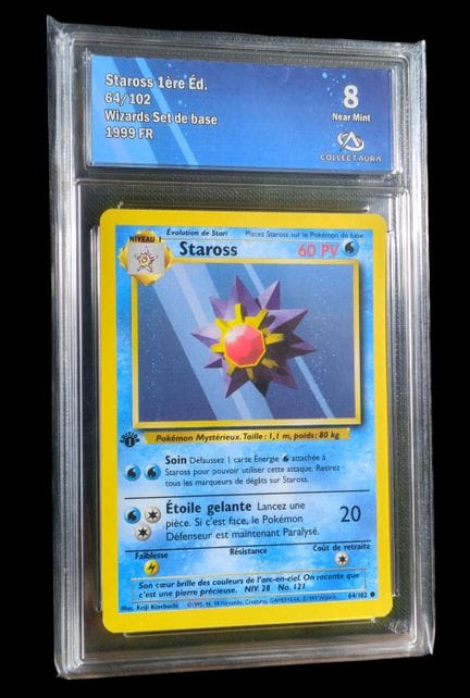 Carte Pokémon gradée Staross 1ère Éd. (64/102) – C