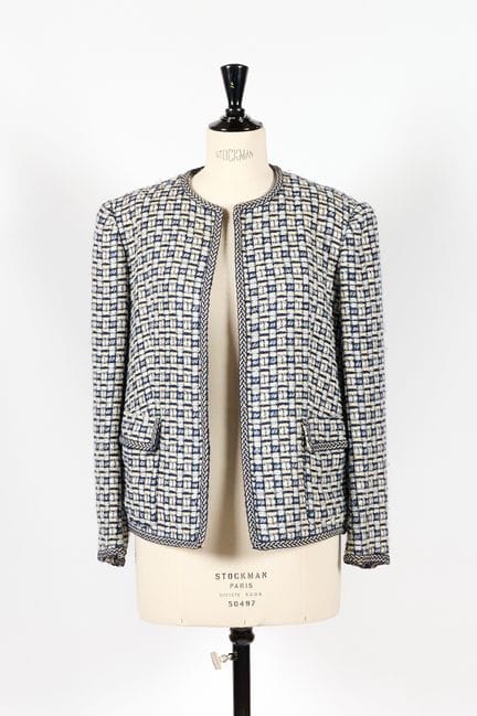 CHRISTIAN DIOR, medidas. 
Chaqueta de tweed de lan