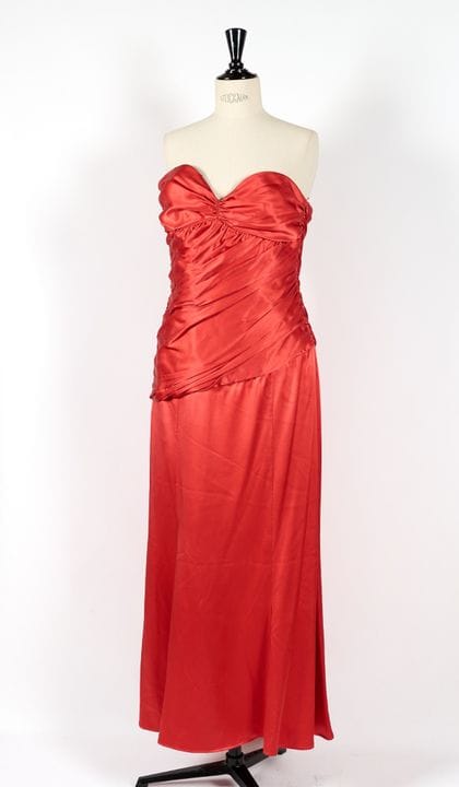 LOUIS FÉRAUD. 
Abito da sera bustier in raso di se