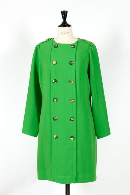 YVES SAINT LAURENT, variación. 
Vestido verde césp