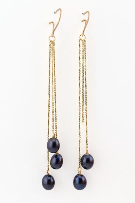 Coppia di orecchini in oro 9ct 375k, ciascuno con 