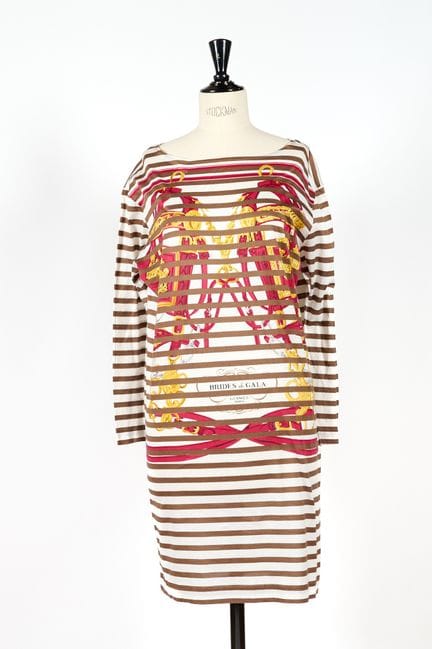 HERMES, Parigi. 
Abito in stile marinaro in jersey