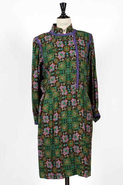YVES SAINT LAURENT, variante. 
Abito in seta con m