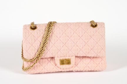 CHANEL. 
Borsa 2:55 in lana rosa cipria trapuntata