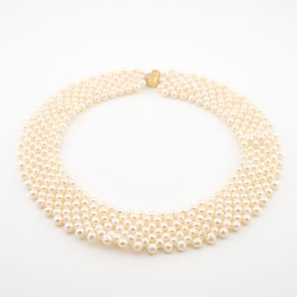 Halskette in Choker-Stil, bestehend aus 7 Reihen w