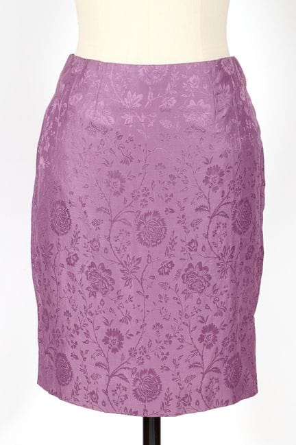 CHRISTIAN DIOR, negozio.
Gonna in misto lino viola