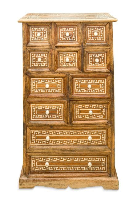 Commode haute d'inspiration mudéjar en bois, XXe s