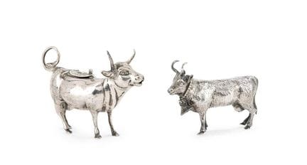Ensemble en argent composé d'un pot à lait et d'un