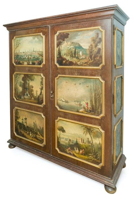 Two-door cabinet, 20th century
Made of painted woo