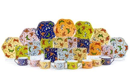 Lot de 12 tasses à café avec leurs soucoupes et 10