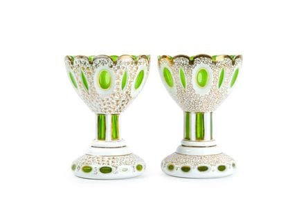 Paire de verres de Bohême, seconde moitié du XIXe 