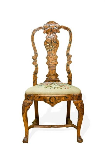 Coppia di sedie in stile Regina Anna, Olanda, XIX 