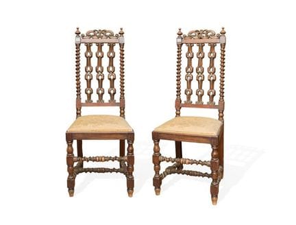 Paire de chaises néo-Renaissance, Espagne, XXe siè