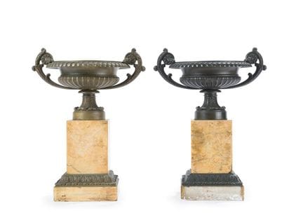 Paire de coupes françaises. Époque de la Restaurat
