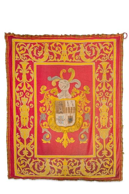 Tapisserie héraldique d'inspiration baroque, XXe s