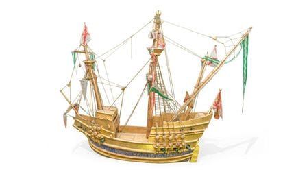 Maquette de galion espagnol, XXe siècle
En bois, m