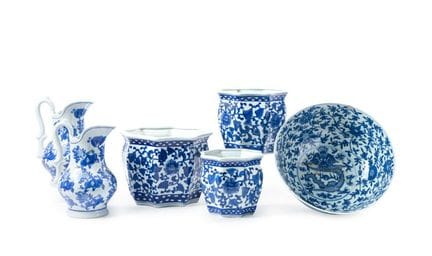 Ensemble en porcelaine de style oriental composé d