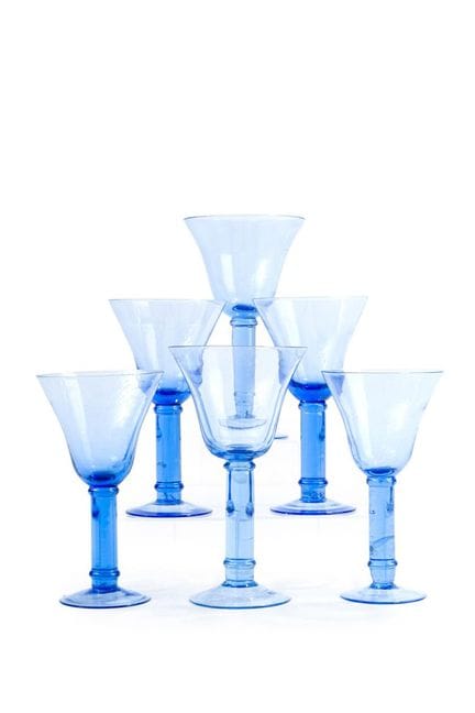 Lot de 6 verres à eau et 15 verres à vin en crista