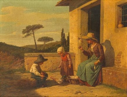 GAETANO CHIERICI (1838-1920) 1848

« Une mère fila