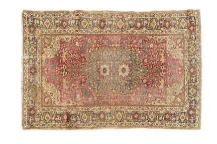 Persian wool rug, 20th century
Red central field w