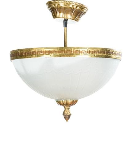 Small ceiling lamp made of gold-colored metal, dec