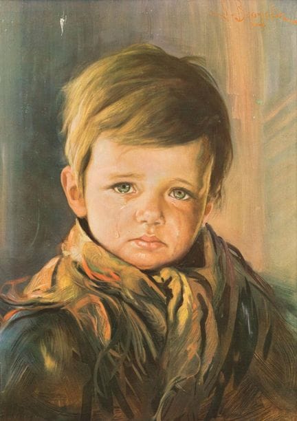 G. BRAGOLIN (1911–1981) “Portrait of a Boy.” Print