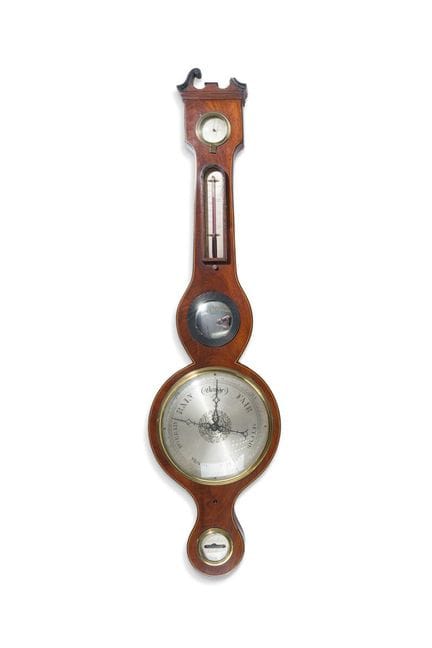 Barometer im „Banjo“-Stil, viktorianische Zeit, 19