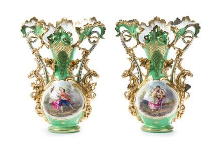 Paire de vases « Vieux Paris », France, fin du XIX