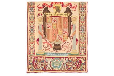 Tapisserie héraldique représentant les armoiries d