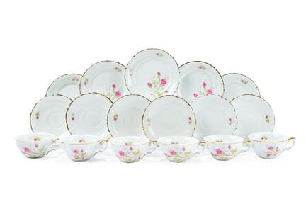 Service à thé en porcelaine de Santa Clara. 
Décor