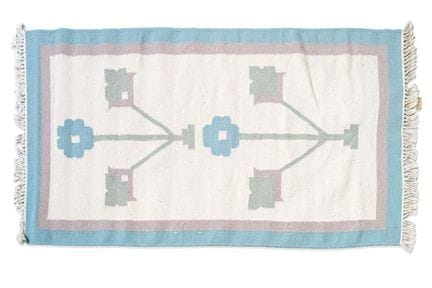 Kilim au motif géométrique moderne en coton 
Fond 