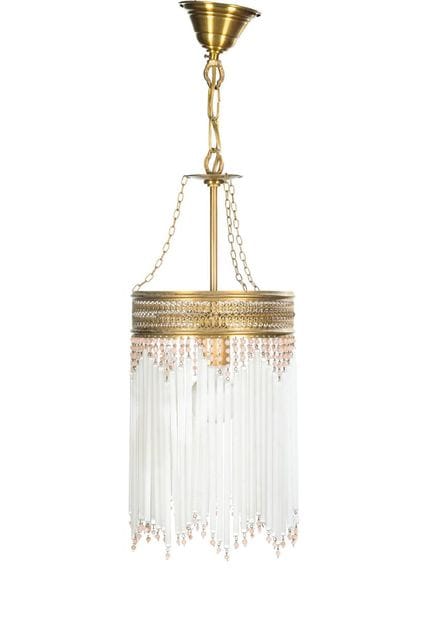 Ceiling lamp for the bedroom made of gold-colored,