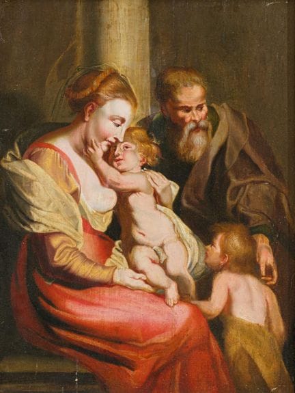 EUROPEAN SCHOOL. 18th century

"Virgin and Child, 