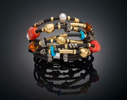 MISANI BRACELET WITH GOLD BEADS AND SEMIPRECIOUS S