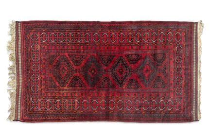 "Baluchi" Afghan rug, hand-knotted wool, 20th cent