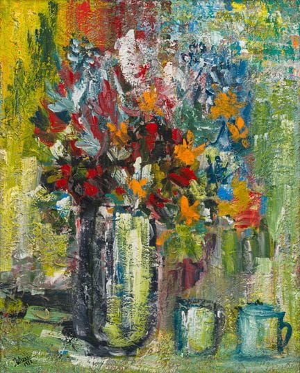 FRENCH SCHOOL. 20th century

"Vase."
Mixed media o