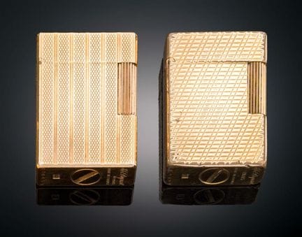 SET OF TWO DUPONT LIGHTERS
Plated in 18k yellow go