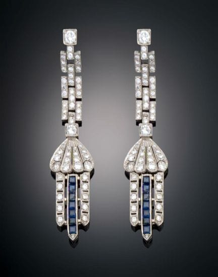 ART DÉCO EARRINGS WITH DIAMONDS AND SAPPHIRES
Art 